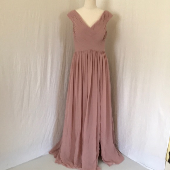 JJ’S HOUSE womens 16 special occasion formal dress dusty pink pockets NEW - Picture 3 of 15